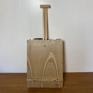 Winsor & Newton Wooden Portable Travel Easel Paint Storage Oak Brass Leather